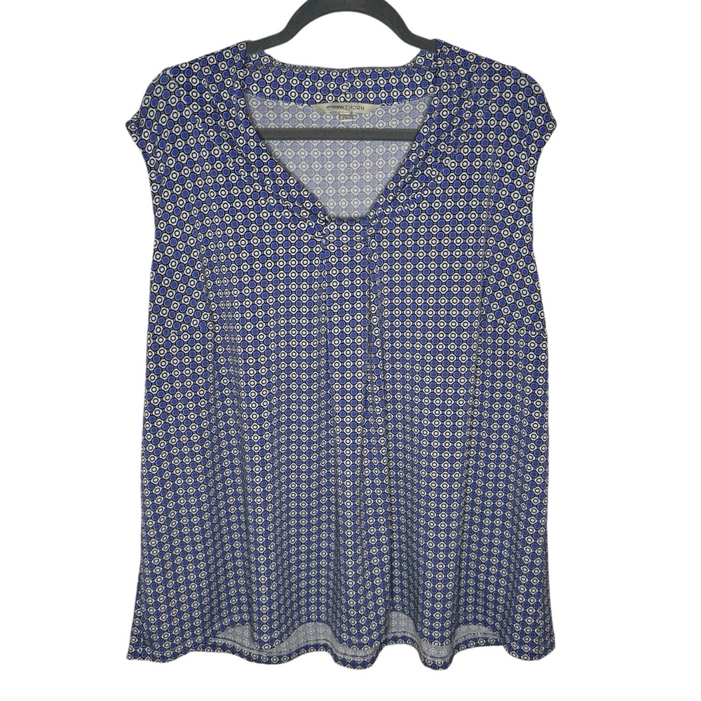 Stitch Fix Hawthorn 41 Periwinkle Geometric Print Sleeveless Blouse - Size 3X